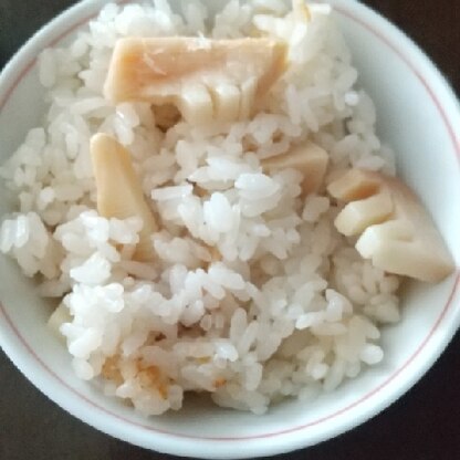 覚えやすい分量の白だしなので作りやすく竹の子の美味しさが全面にでていました。あっさりしているので何杯でも食べれそう。他の具材でもやってみようと思いました！